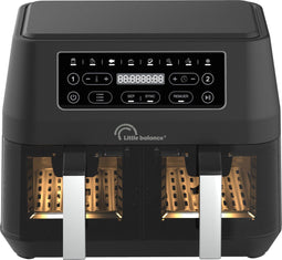 Little Balance 8765 - dubbele Airfryer - 2 x 4.5 liter inhoud - 2460 Watt - 8 programma's - PFAS vrij
