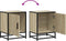 vidaXL - Nachtkastje - 40x31x50 - cm - bewerkt - hout - en - metaal - sonoma - eiken