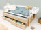 Bopita Lucas compactbed 90x200 met slaap en opbergunit - Wit/Naturel