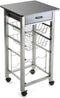 Groentetrolley Versa Grijs PVC 40 x 82 x 40 cm