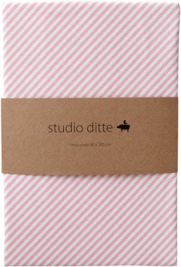 Studio Ditte Hoeslaken - Streepjes Lichtroze - 70 x 150 cm