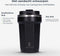 Castagnola Thermosbeker - Koffiebeker To Go - Dubbelwandig RVS - 380 ML - Zwart - Octagon
