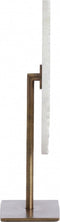Light & Living Deco Beeld Yvo - Steen/Metaal - Wit/Goud - 25x35x10 cm (BxHxD)