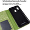 imoshion Hoesje Geschikt voor Samsung Galaxy A40 Hoesje Met Pasjeshouder - imoshion Design Bookcase smartphone - Groen / Green Flowers