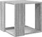 vidaXL - Salontafel - 32x32x30 - cm - bewerkt - hout - grijs - sonoma - eikenkleurig