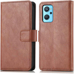 iMoshion Hoesje Geschikt voor Realme 9i Hoesje Met Pasjeshouder - iMoshion Luxe Bookcase - Bruin