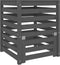 vidaXL - Compostbak - 63,5x63,5x77,5 - cm - massief - grenenhout - grijs