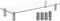 Monitorverhoger - Hoogte verstelbaar - Aluminium met glazen blad - 58 cm x 21 cm x 7.5-9 cm