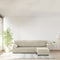 Hoes voor chaise longue met korte armleuning rechts Eysa THOR Wit 110 x 110 x 310 cm