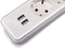 Philips 3-voudige Stekkerdoos - SPN3032WA/10 - 230V - Wit - met USB poorten