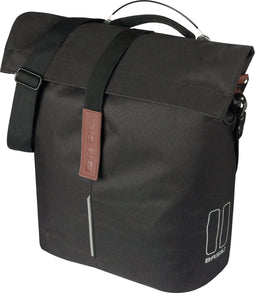 Basil City - Fiets Shopper MIK Studs - 14-16L - Zwart - Waterafstotend - Reflectiedetails