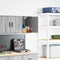 vidaXL - Garage - wandkast - bewerkt - hout - grijs - Sonoma