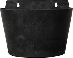 Artstone - Wandhanger Claire - 38x17x20 - Zwart - Bloempot voor binnen en buiten - Milieuvriendelijk - Sterk en licht - Met drainagesysteem