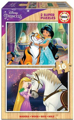 EDUCA - puzzel - 2 x 16 stuks - DISNEY PRINSES