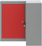 vidaXL - Hoek - Gereedschapskast - Muurbevestigd - en - Slotbaar - Rood - Staal