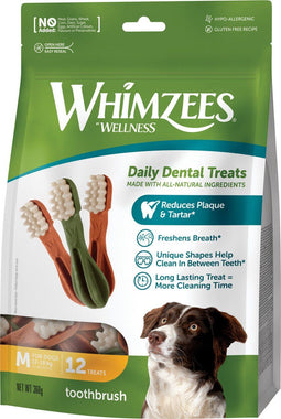 Whimzees Tandenborstel Star M - Kauwsnacks - Hond - 11,4cm - 12st