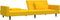 vidaXL - Slaapbank - 2-zits - met - 2 - kussens - fluweel - geel