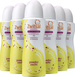 Zwitsal Poederzacht Deodorant Spray - 600 ml - Voordeelverpakking (6 stuks)