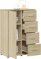 vidaXL - Dressoir - 60x31x84 - cm - bewerkt - hout - sonoma - eikenkleurig
