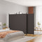vidaXL - Kamerscherm - met - 4 - panelen - 698x180 - cm - stof - bruin