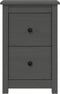 vidaXL - Nachtkastje - 40x35x61,5 - cm - massief - grenenhout - grijs