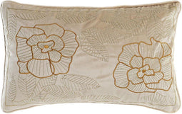 Kussen DKD Home Decor Gouden Polyester Blommor (50 x 10 x 30 cm)