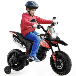 Coast Elektrische Motorfiets 12V - 2 Motoren - 5,5-6 km/u - Zwart/Rood
