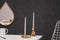 Housevitamin Swirl kaarsen grijs set van 4 - 20 cm - Twisted Candle – Twirl Candle - Gedraaide Kaarsen