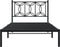 vidaXL - Bedframe - met - hoofdbord - metaal - zwart - 100x200 - cm