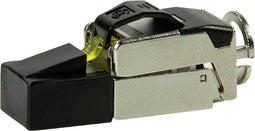 LogiLink MP0081 Op locatie monteerbare stekker, Cat.8.1, afgeschermd, PrimeLine MP0081 Zwart, Zilver 1 stuk(s)