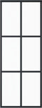 vidaXL - Schuifdeur - met - beslag - 76x205 - cm - aluminium - en - ESG-glas