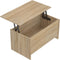 vidaXL - Salontafel - 102x55,5x52,5 - cm - bewerkt - hout - sonoma - eikenkleurig