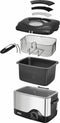 Unold 58615 - Friteuse Compact 1,5L - Traploos instelbare temperatuur tot 190°C - Zilver