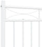 vidaXL - Bedframe - met - hoofd- - en - voeteneinde - metaal - wit - 135x190 - cm