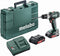 Metabo BS 18 L - Accuboormachine - 18V 2Ah 50Nm met LED-werklamp (2 stuks)