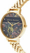 Olivia Burton Varsity Gold Bracelet - OB16VS01 - Dameshorloge - Goud - Zwart - 34 MM