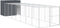 vidaXL - Hondenhok - met - ren - 214x865x181 - cm - gegalvaniseerd - staal - antraciet