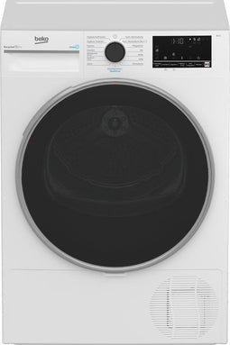 Beko B3T42249S - Vrijstaand Voorlader - Warmtepomp 8 kg - Wit - Duits Display