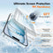 Displaybeschermfolie van gehard glas voor iPhone 15, hardheid 9H, met installatieframe, compatibel m