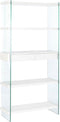 Planken DKD Home Decor Wit Transparant Kristal Hout MDF 90 x 35 x 180 cm