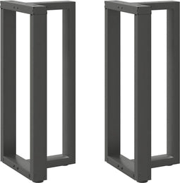 vidaXL - Bartafelpoten - 2 - st - T-vormig - 50x35x(90-91) - cm - staal - antraciet