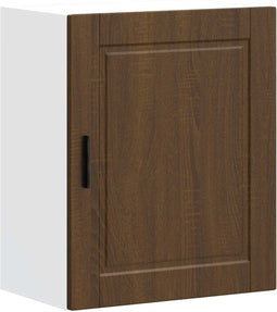 vidaXL - Keukenwandkast - Porto - bewerkt - hout - bruin - eikenkleur