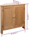 vidaXL - Hoekkast - 80x33,5x78 - cm - massief - eikenhout