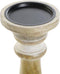 Kroonkandelaar DKD Home Decor Wit Bruin Metaal Plastic Mangohout Gebloemd Indiaas 12,5 x 12,5 x 31 cm