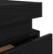 vidaXL - Nachtkastje - met - LED-verlichting - 2 - stuks - Zwart - Eiken - 35x39x55 - cm