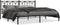 vidaXL - Bedframe - met - hoofdbord - metaal - zwart - 193x203 - cm