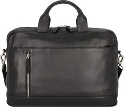Alassio laptoptas - TIBER - leer - zwart - JU-47034