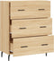 vidaXL - Dressoir - 69,5x34x90 - cm - bewerkt - hout - sonoma - eikenkleurig