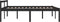 vidaXL - Seniorenbed - massief - grenenhout - zwart - 135x190 - cm