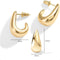 Lelu Oorringen - Druppel Oorhangers - Gouden Verguld - 12mm